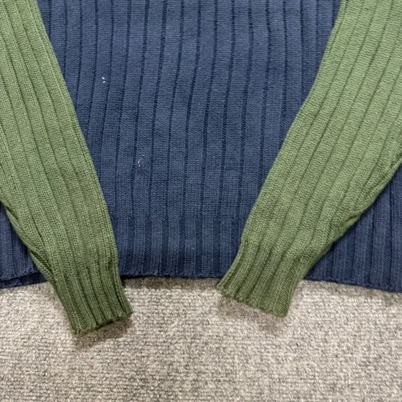 VTG Gap Pullover Knitted Sweater Men's L Multi-color Cotton Blend Y2K Thrashed - Picture 9 of 11